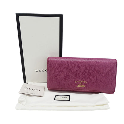 GUCCI グッチ コンチネンタルウォレット 長財布 スウィング パープル 354498 レザー レディース 【中古】