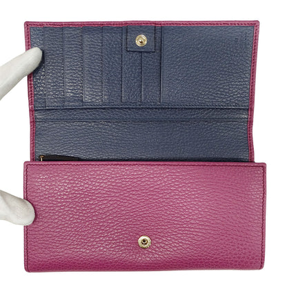 GUCCI グッチ コンチネンタルウォレット 長財布 スウィング パープル 354498 レザー レディース 【中古】