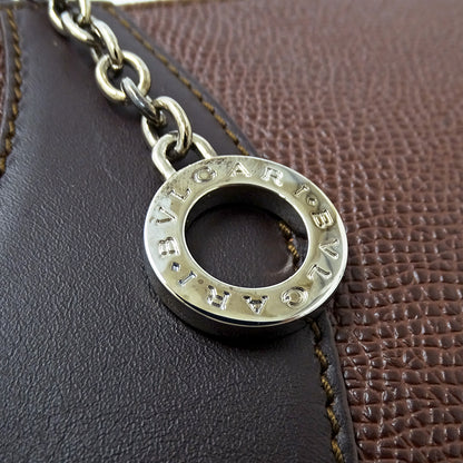 BVLGARI ブルガリ ハンドバッグ ブルガリブルガリ ブラウン レザー レディース 【中古】