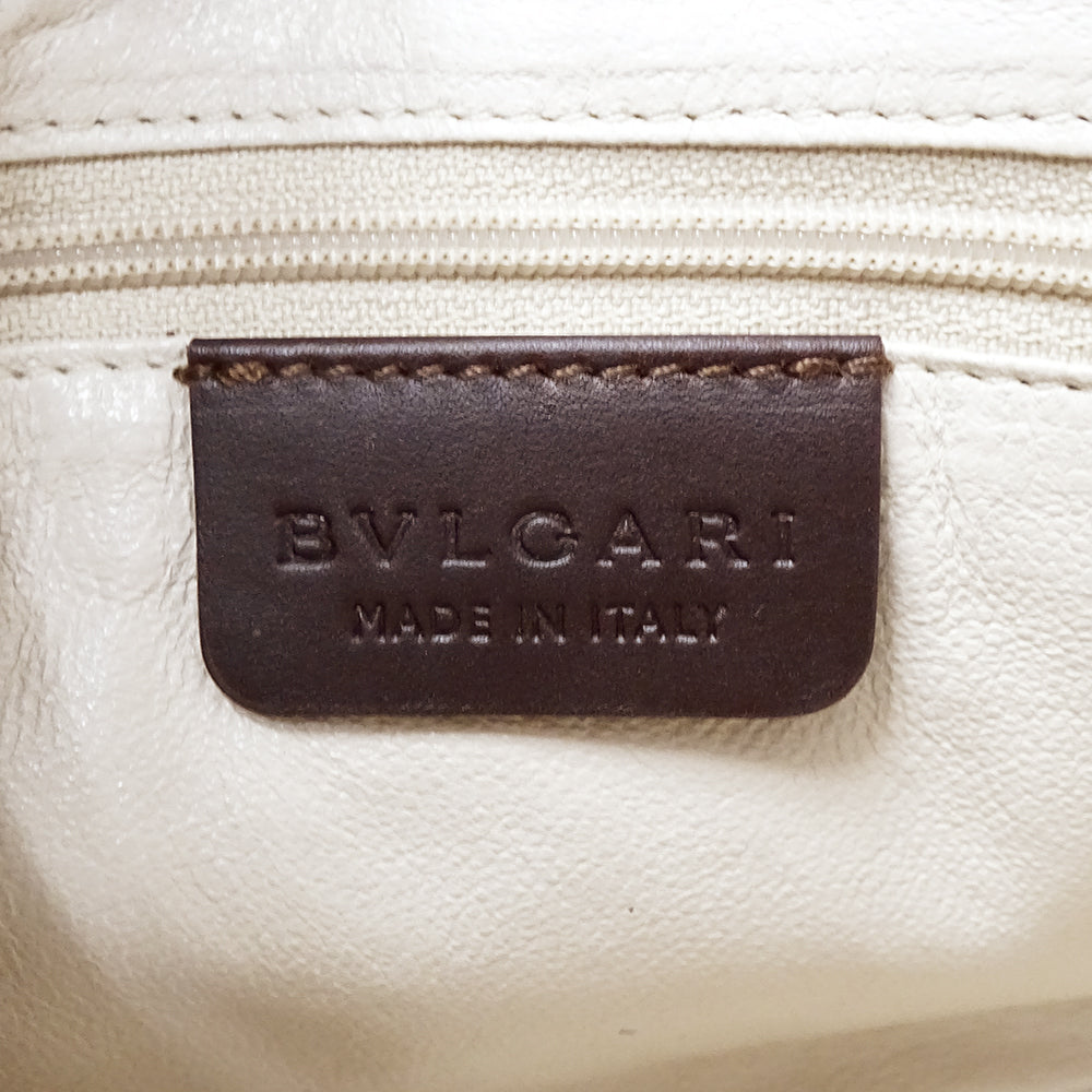 BVLGARI ブルガリ ハンドバッグ ブルガリブルガリ ブラウン レザー レディース 【中古】