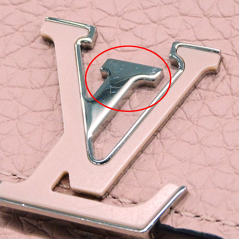 LOUIS VUITTON ルイ・ヴィトン ポルトフォイユ・カプシーヌコンパクト 二つ折り財布 トリヨン マグノリア M62156 レディース 【中古】