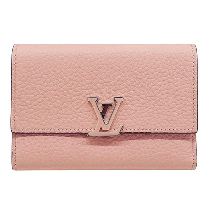 LOUIS VUITTON ルイ・ヴィトン ポルトフォイユ・カプシーヌコンパクト 二つ折り財布 トリヨン マグノリア M62156 レディース 【中古】