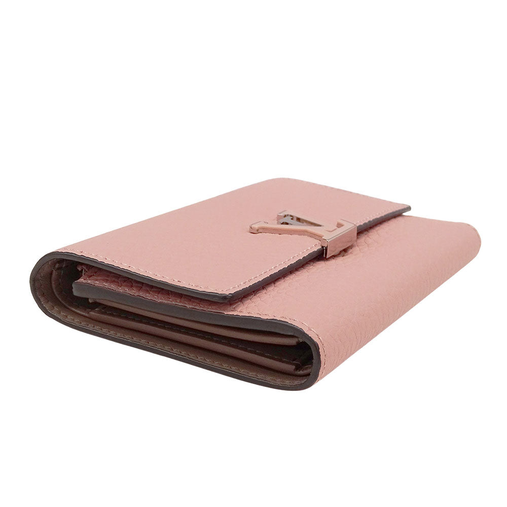 LOUIS VUITTON ルイ・ヴィトン ポルトフォイユ・カプシーヌコンパクト 二つ折り財布 トリヨン マグノリア M62156 レディース 【中古】