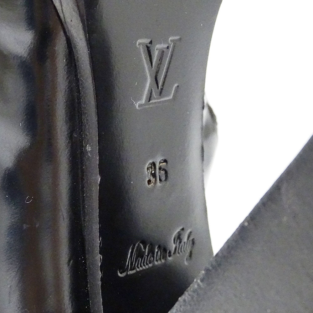 LOUIS VUITTON ルイ・ヴィトン スタートレイルラインブーツ ブーツ ブラック レザー レディース 【中古】