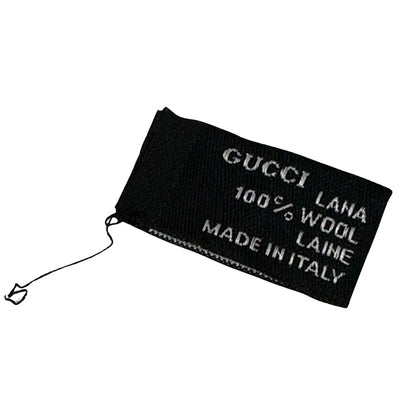 GUCCI グッチ マフラー・ストール ブラック ブラウン ウール レディース 【中古】