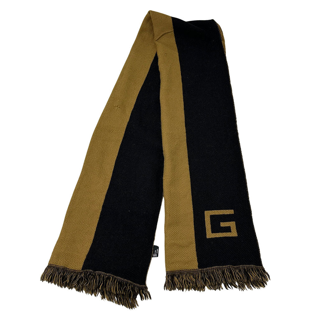 GUCCI グッチ マフラー・ストール ブラック ブラウン ウール レディース 【中古】