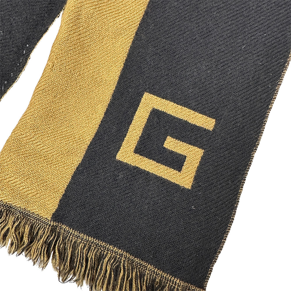 GUCCI グッチ マフラー・ストール ブラック ブラウン ウール レディース 【中古】
