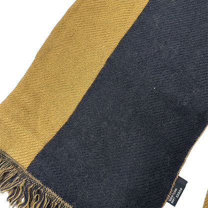 GUCCI グッチ マフラー・ストール ブラック ブラウン ウール レディース 【中古】