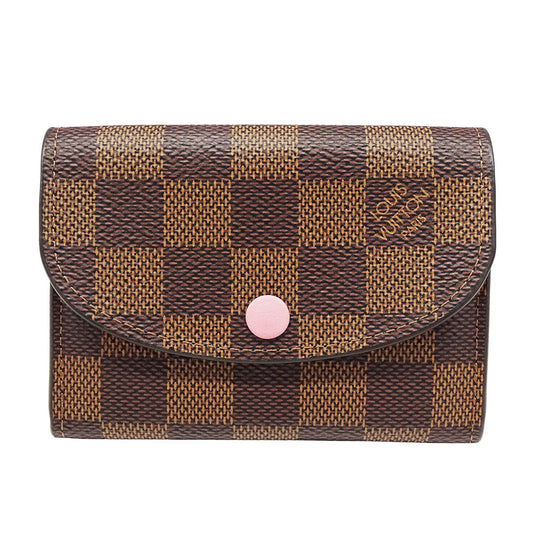 LOUIS VUITTON ルイ・ヴィトン ポルトモネ・ロザリ コインケース ダミエ エベヌ ローズバレリーヌ N64423 ダミエキャンバス レディース 【中古】
