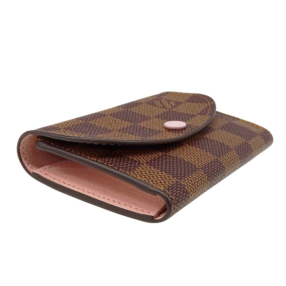 LOUIS VUITTON ルイ・ヴィトン ポルトモネ・ロザリ コインケース ダミエ エベヌ ローズバレリーヌ N64423 ダミエキャンバス レディース 【中古】