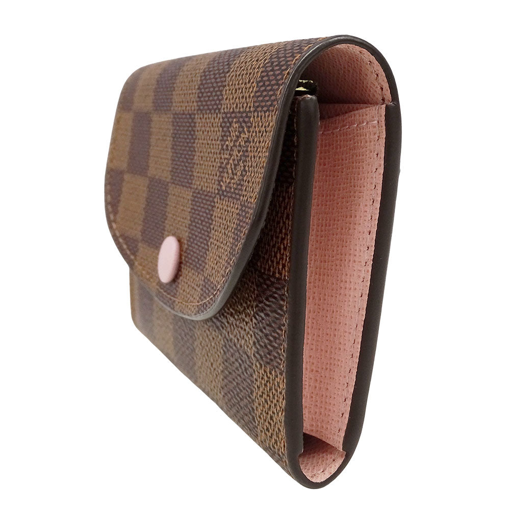 LOUIS VUITTON ルイ・ヴィトン ポルトモネ・ロザリ コインケース ダミエ エベヌ ローズバレリーヌ N64423 ダミエキャンバス レディース 【中古】