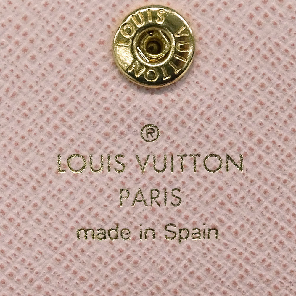 LOUIS VUITTON ルイ・ヴィトン ポルトモネ・ロザリ コインケース ダミエ エベヌ ローズバレリーヌ N64423 ダミエキャンバス レディース 【中古】
