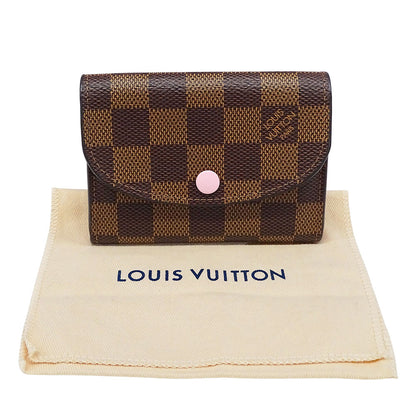 LOUIS VUITTON ルイ・ヴィトン ポルトモネ・ロザリ コインケース ダミエ エベヌ ローズバレリーヌ N64423 ダミエキャンバス レディース 【中古】