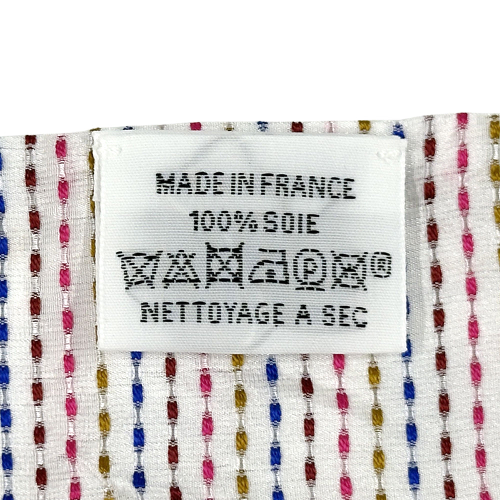 HERMES エルメス ツイリー Chevaloscope neon シュヴァロスコープ・ネオン スカーフ ホワイト マルチカラー シルク レディース 【中古】
