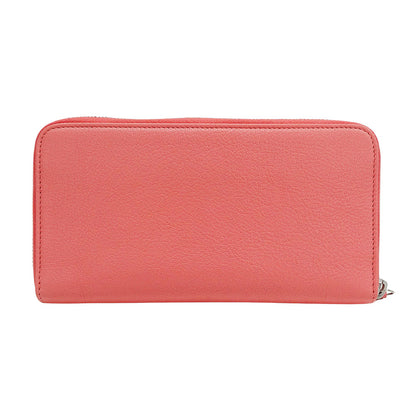 CHANEL シャネル 長財布 ラッキークローバー サーモンピンク レザー レディース 【中古】