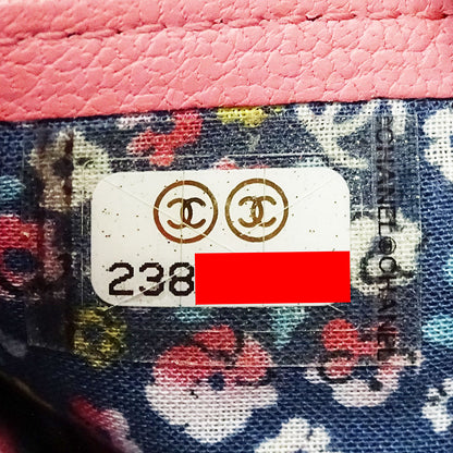 CHANEL シャネル 長財布 ラッキークローバー サーモンピンク レザー レディース 【中古】