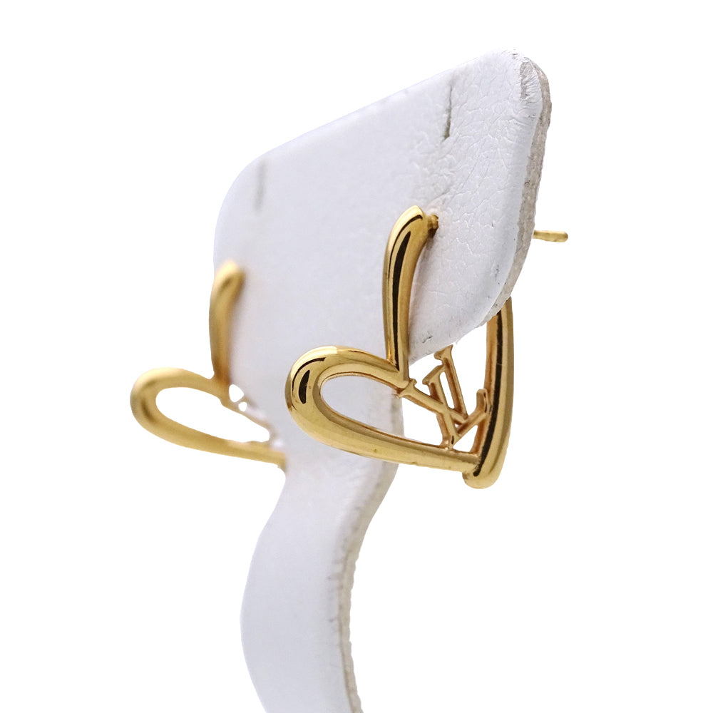 LOUIS VUITTON ルイ・ヴィトン フォーリンラブPM ピアス ブックルドレイユ・ハート メタル ゴールド PM レディース M00463 【中古】