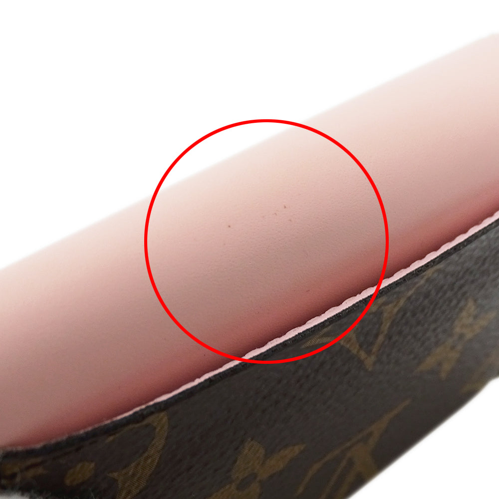 LOUIS VUITTON ルイ・ヴィトン ポルトフォイユ ゾエ 三つ折り財布 モノグラム ローズバレリーヌ M62933 モノグラムキャンバス レディース 【中古】