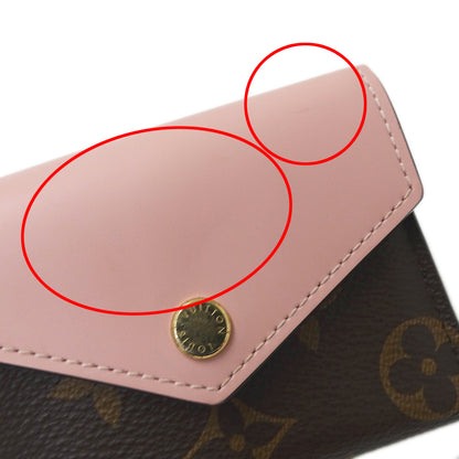 LOUIS VUITTON ルイ・ヴィトン ポルトフォイユ ゾエ 三つ折り財布 モノグラム ローズバレリーヌ M62933 モノグラムキャンバス レディース 【中古】