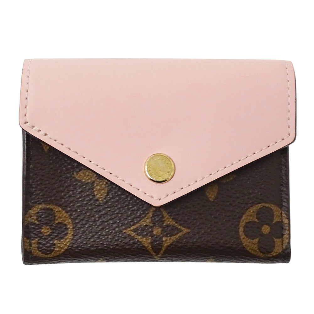 LOUIS VUITTON ルイ・ヴィトン ポルトフォイユ ゾエ 三つ折り財布 モノグラム ローズバレリーヌ M62933 モノグラムキャンバス レディース 【中古】