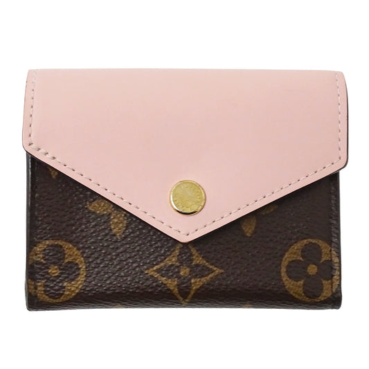 LOUIS VUITTON ルイ・ヴィトン ポルトフォイユ ゾエ 三つ折り財布 モノグラム ローズバレリーヌ M62933 モノグラムキャンバス レディース 【中古】