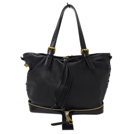 Chloe クロエ トートバッグ ブラック レザー レディース 【中古】