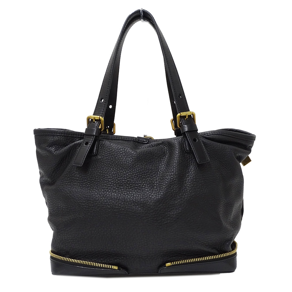 Chloe クロエ トートバッグ ブラック レザー レディース 【中古】