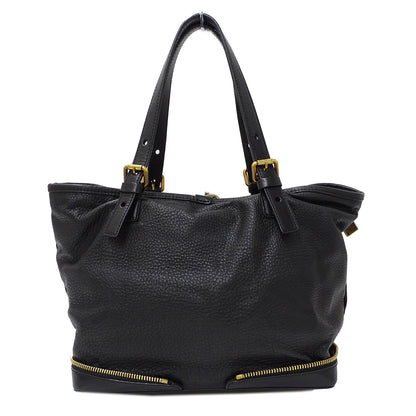 Chloe クロエ トートバッグ ブラック レザー レディース 【中古】