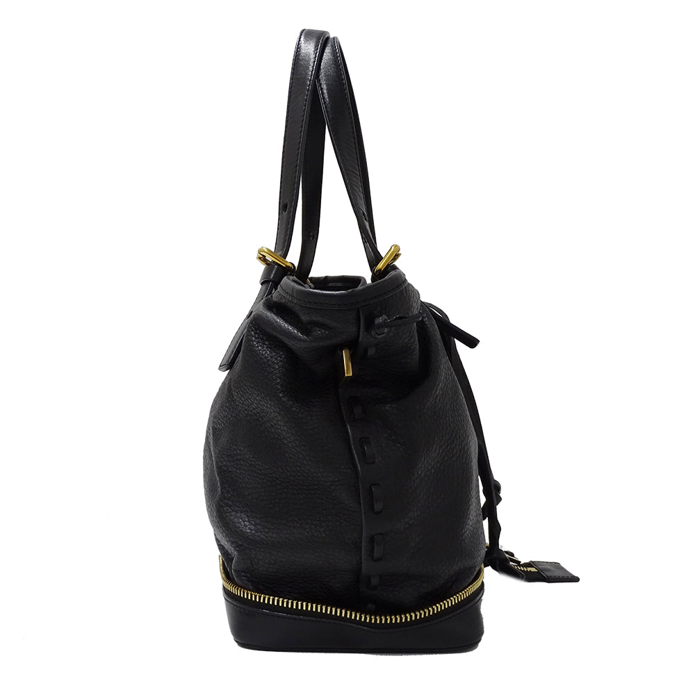 Chloe クロエ トートバッグ ブラック レザー レディース 【中古】