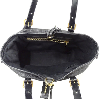 Chloe クロエ トートバッグ ブラック レザー レディース 【中古】
