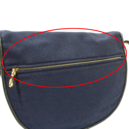 LOEWE ロエベ ショルダーバッグ ネイビー キャンバス レディース 【中古】