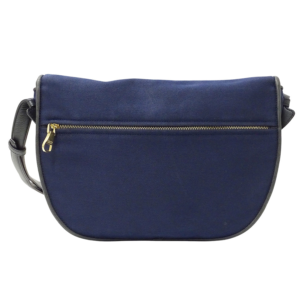 LOEWE ロエベ ショルダーバッグ ネイビー キャンバス レディース 【中古】