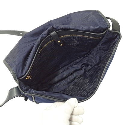 LOEWE ロエベ ショルダーバッグ ネイビー キャンバス レディース 【中古】