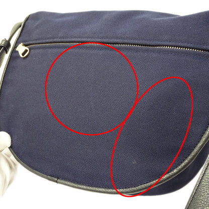 LOEWE ロエベ ショルダーバッグ ネイビー キャンバス レディース 【中古】
