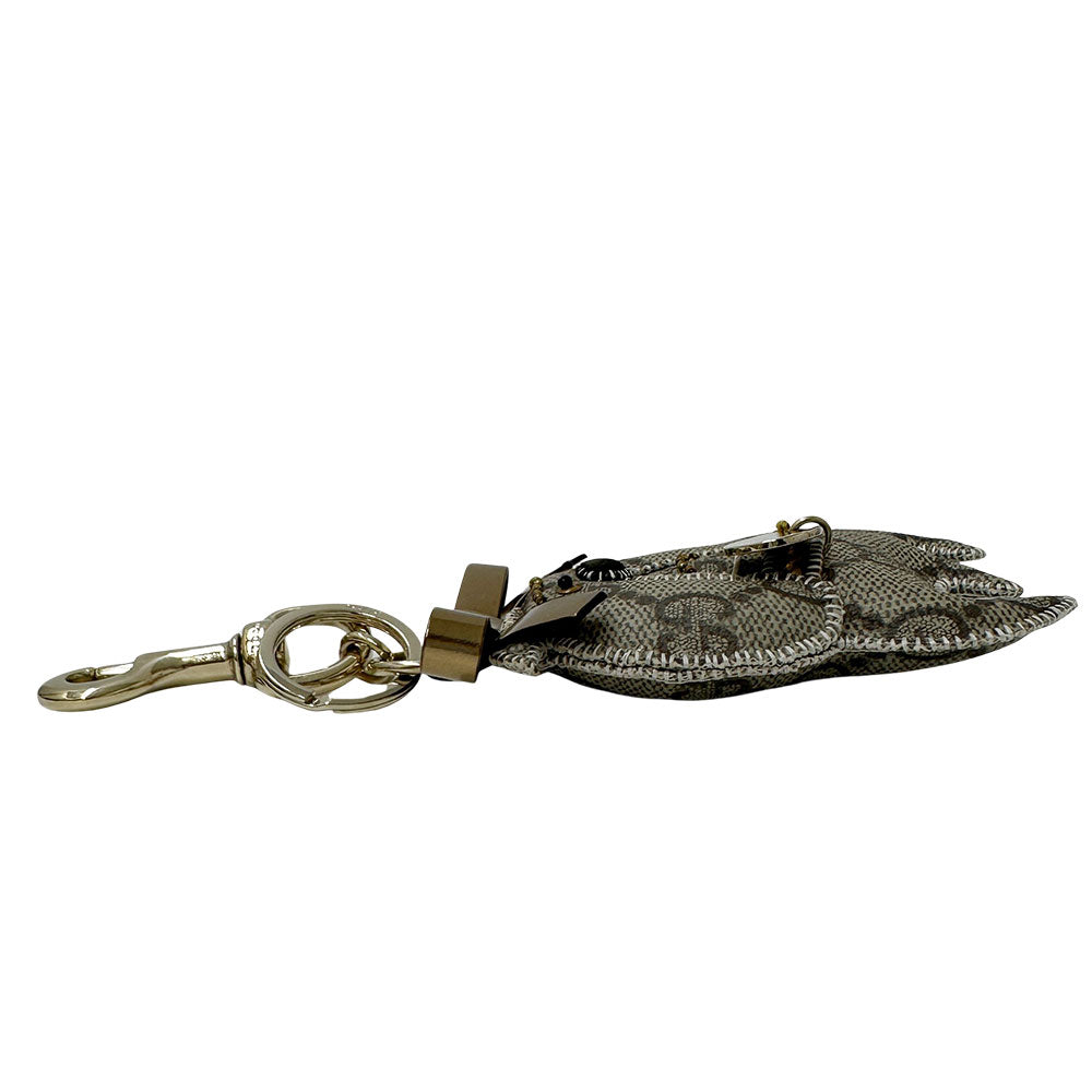 GUCCI グッチ GGプラス グッチョリ ブルドッグ キーホルダー グレー レディース メンズ 【中古】