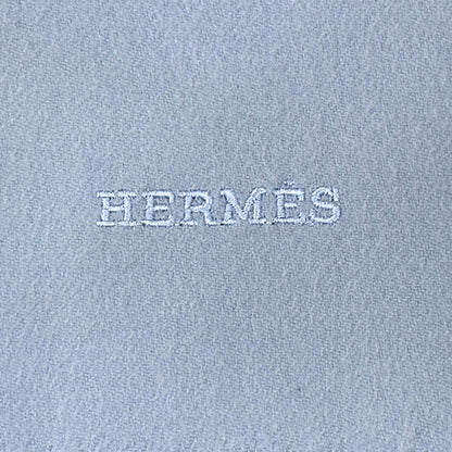 HERMES エルメス マフラー・ストール ブルー カシミヤ レディース メンズ 【中古】