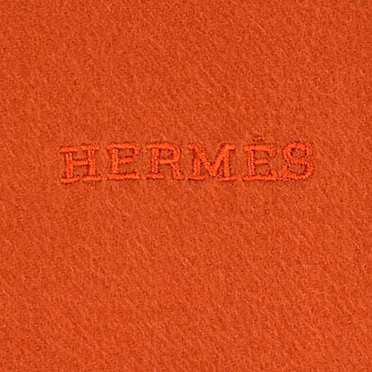 HERMES エルメス マフラー・ストール オレンジ カシミヤ レディース メンズ 【中古】