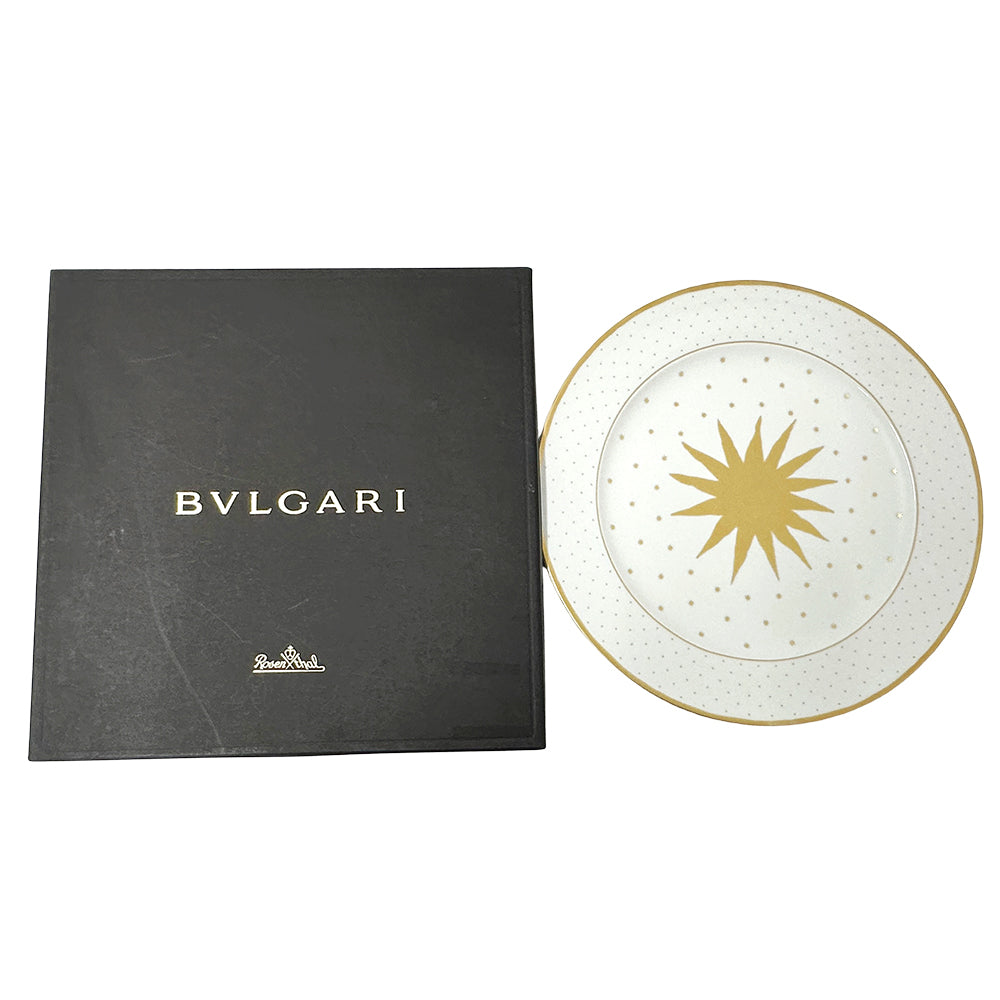 BVLGARI ブルガリ ローゼンタール ウォールプレート 食器 ホワイト ゴールド 陶磁器 レディース メンズ 【中古】