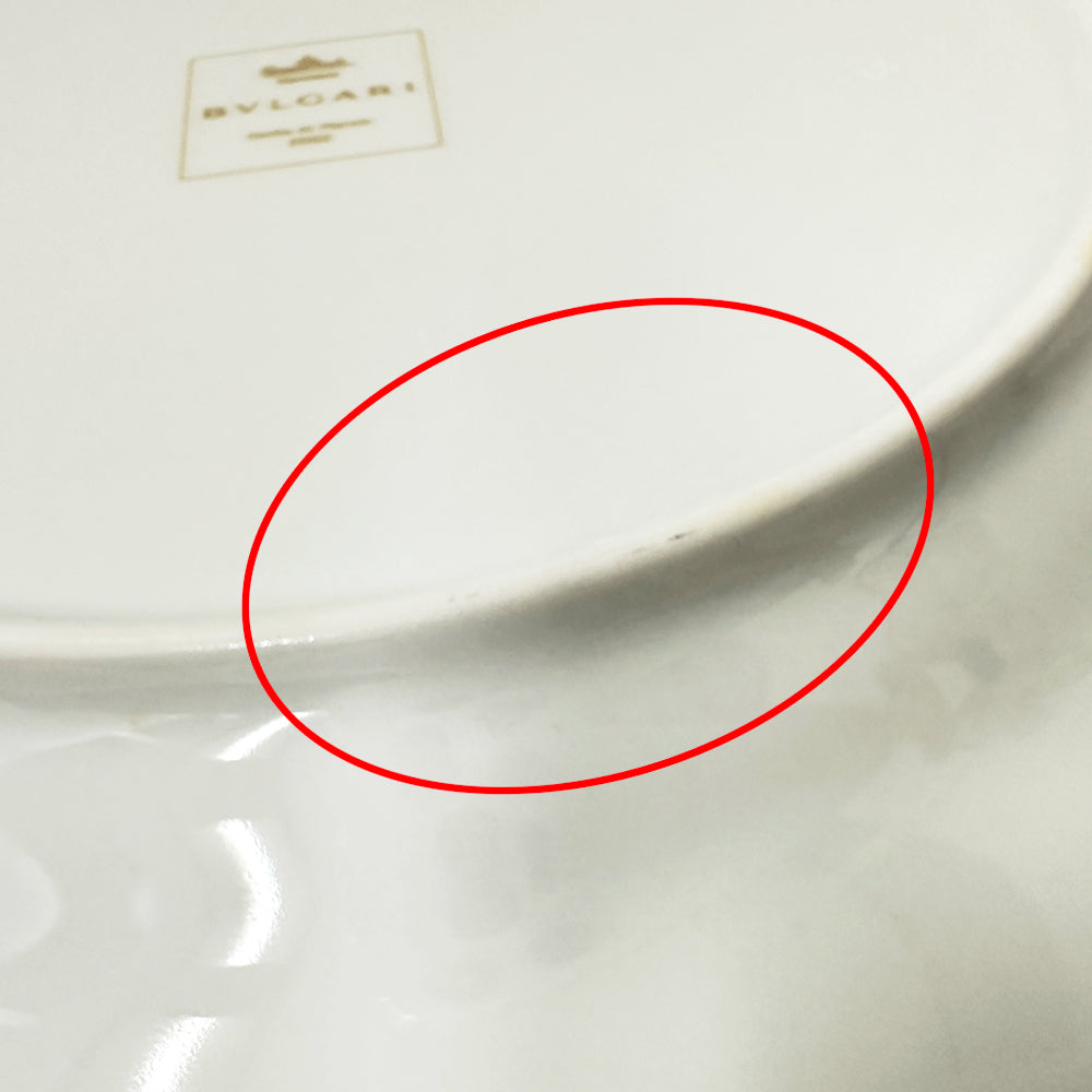 BVLGARI ブルガリ ローゼンタール ウォールプレート 食器 ホワイト ゴールド 陶磁器 レディース メンズ 【中古】