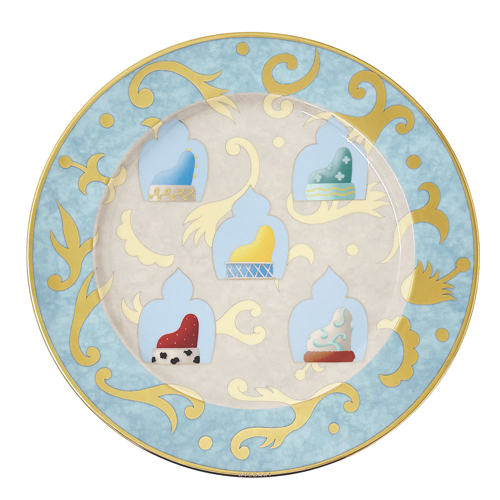 BVLGARI ブルガリ ローゼンタール ウォールプレート 食器 ライトブルー 陶磁器 レディース メンズ 【中古】