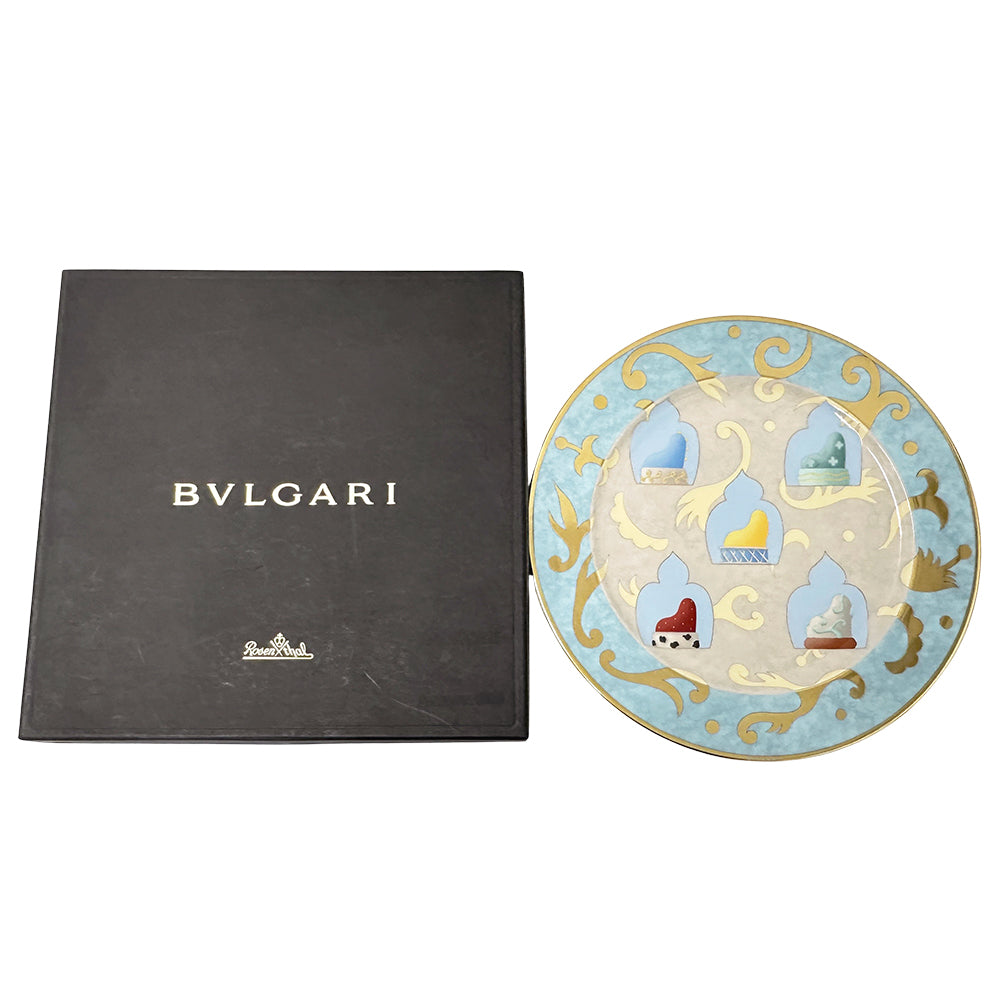 BVLGARI ブルガリ ローゼンタール ウォールプレート 食器 ライトブルー 陶磁器 レディース メンズ 【中古】