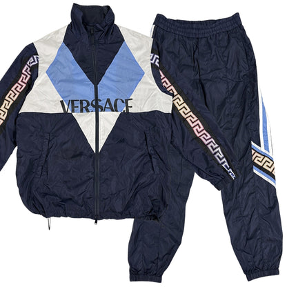 VERSACE ヴェルサーチ ウィンドブレーカー その他セット ネイビー マルチカラー ナイロン レディース メンズ 【中古】