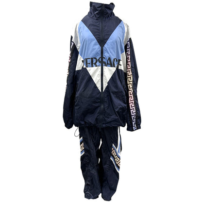 VERSACE ヴェルサーチ ウィンドブレーカー その他セット ネイビー マルチカラー ナイロン レディース メンズ 【中古】