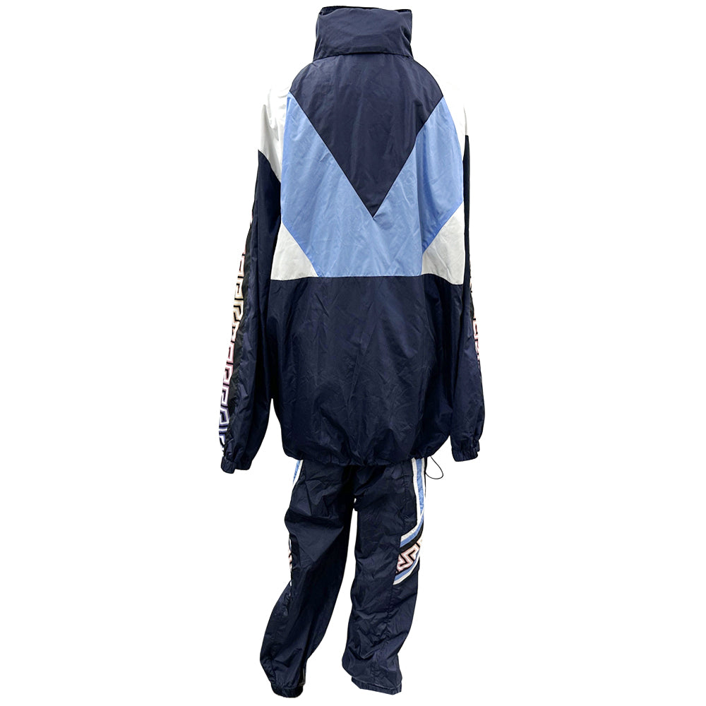 VERSACE ヴェルサーチ ウィンドブレーカー その他セット ネイビー マルチカラー ナイロン レディース メンズ 【中古】