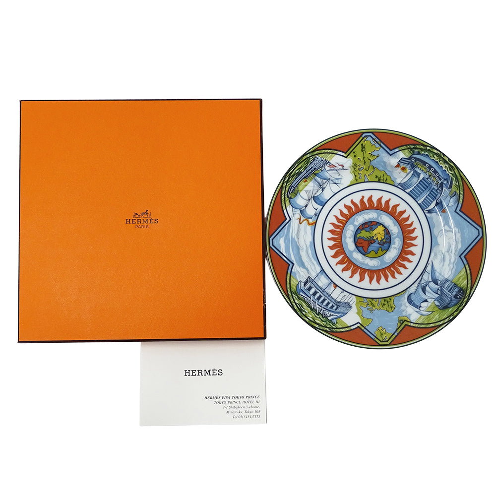 HERMES エルメス 貿易風 パッチワーク 食器 オレンジ マルチカラー 陶磁器 レディース メンズ 【中古】