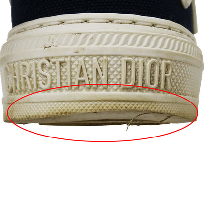 Dior ディオール スニーカー ネイビー ホワイト キャンバス レディース 【中古】