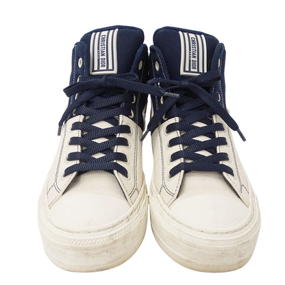 Dior ディオール スニーカー ネイビー ホワイト キャンバス レディース 【中古】
