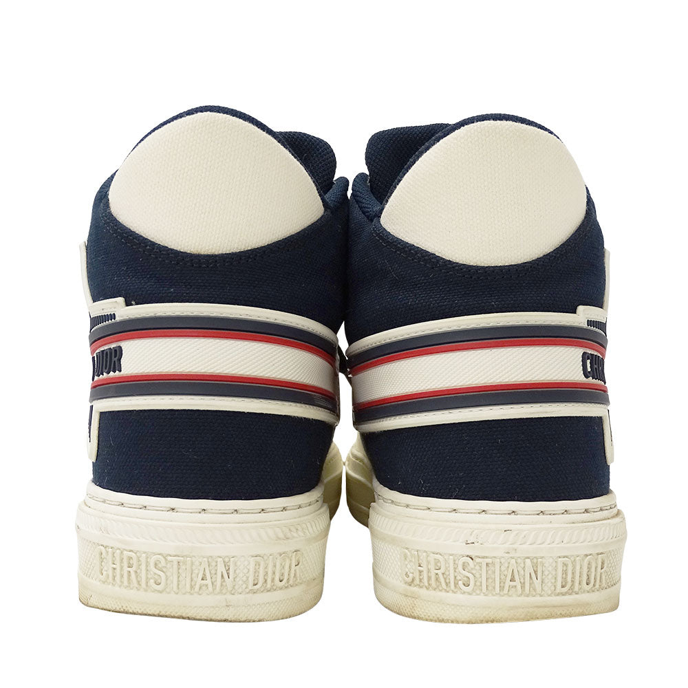 Dior ディオール スニーカー ネイビー ホワイト キャンバス レディース 【中古】