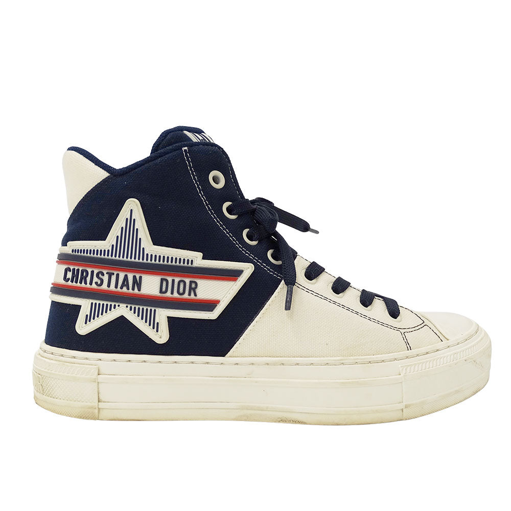 Dior ディオール スニーカー ネイビー ホワイト キャンバス レディース 【中古】