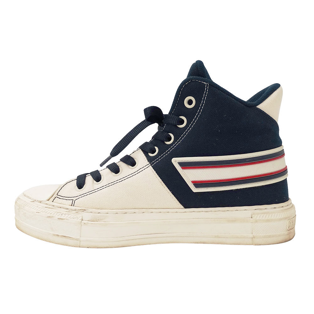 Dior ディオール スニーカー ネイビー ホワイト キャンバス レディース 【中古】